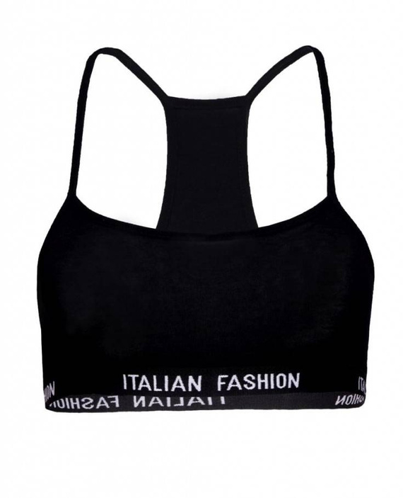 Stanik dziewczęcy, wąskie ramiączko Nikola Italian Fashion- czarny