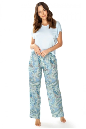 Piżama damska 86634 Laguna Mewa niebieski druk