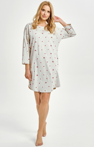 Taro Adele 3431 – damska koszula z bawełny, owocowy nadruk, rękaw 7/8