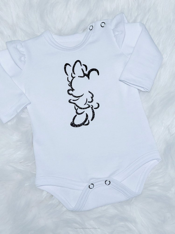 Body z długim rękawem Mini Bambarillo biały