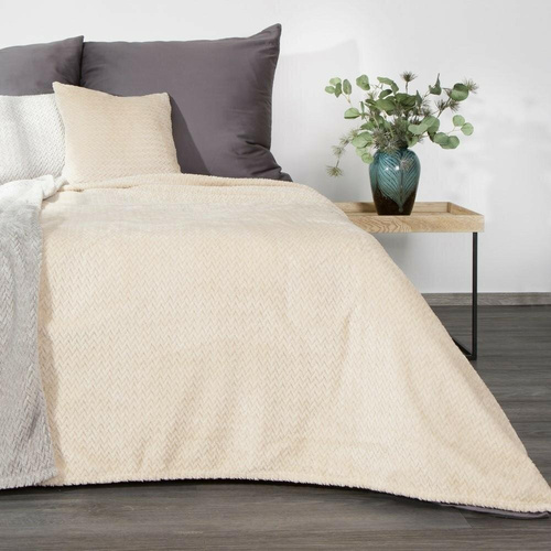 Cindy 3 Koc, narzuta   Designe91 -beżowy ciemny