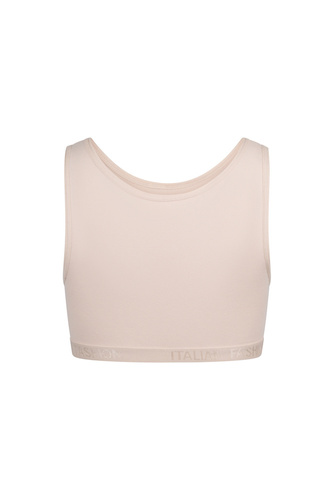 Stanik dziewczęcy, szerokie ramiączko Nikola Italian Fashion- puder