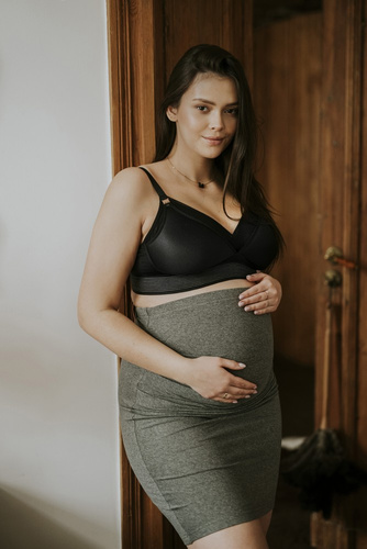 Usztywniany biustonosz do karmienia LoveMe Black Momtobe czarny 