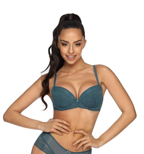 Biustonosz Push-Up M-3317/11 Polly  Mat niebieski