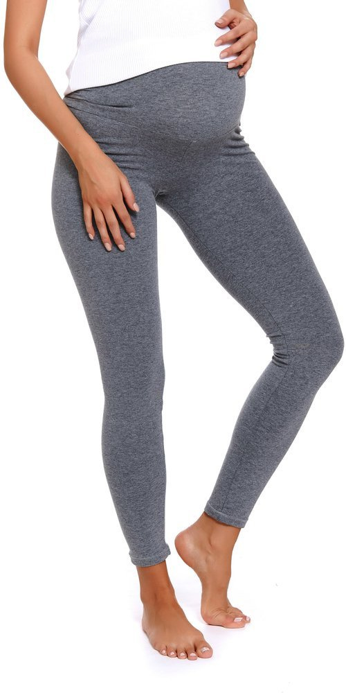 LEG.4241 Legginsy Długie Ciążowe Doctor Nap - dark grey