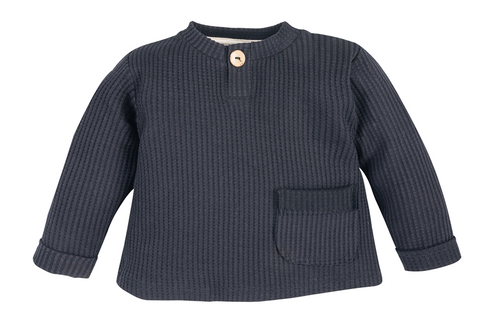 Bluza polo "Natural Waffel" Makoma black 