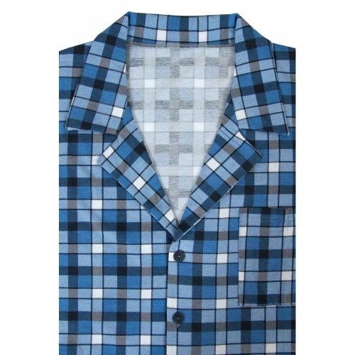 Bawełniana piżama męska, rozpinana 2182/10 Sesto Senso - granatowy 