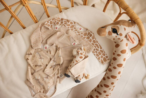 Body dzidziuś z długim rękawem "Giraffe" Makoma cętki 