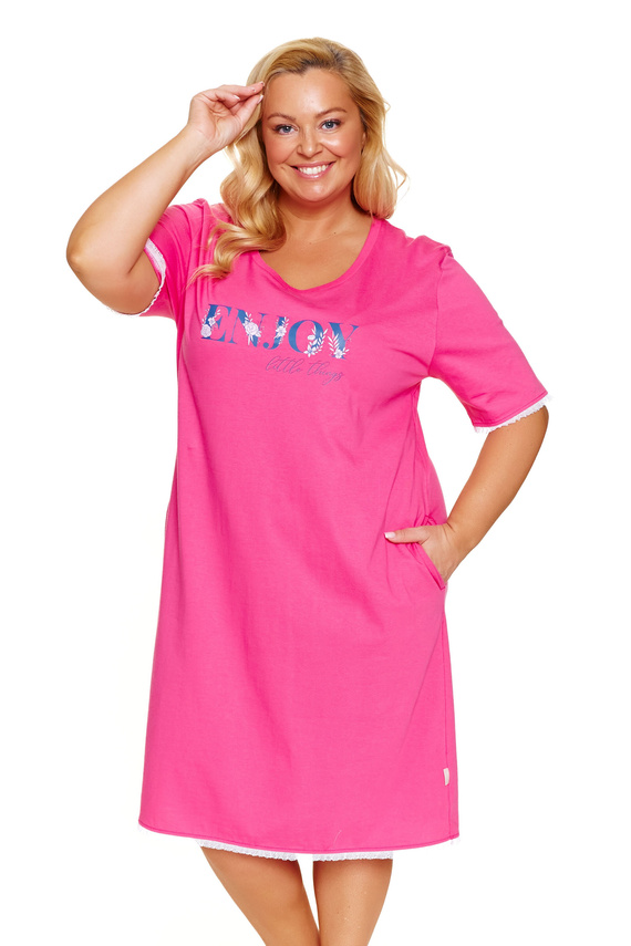 Doctor Nap 7327 – Koszula Nocna Damska Plus Size, Peony