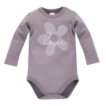 Body z długim rękawem Happiness Pinokio - szary