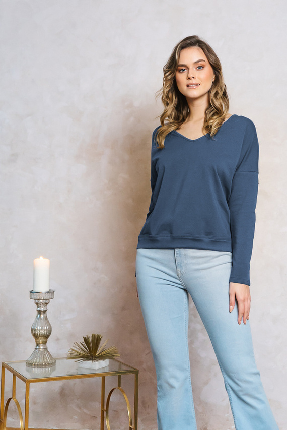 Bluza damska Karina Italian Fashion - jeansowy