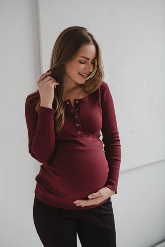 Klasyczne spodnie ciążowe GraceFit Mama Milk&Love czarny