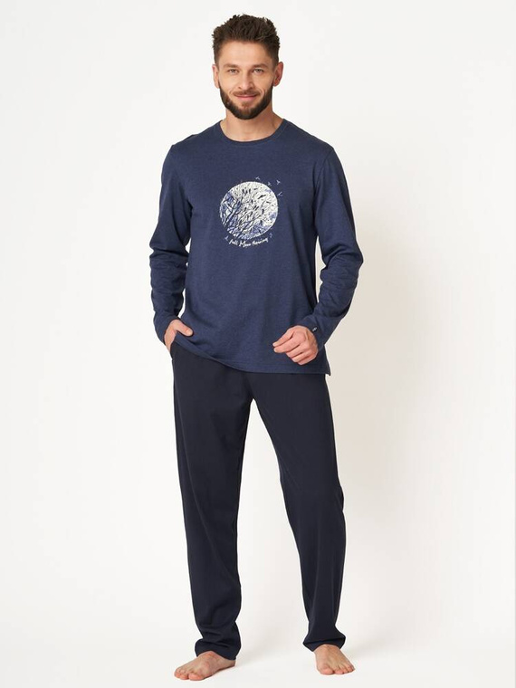 Piżama Męska MNS 625 Key - granatowy