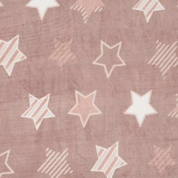 Pościel welurowa gwiazdki Flano 4 Eurofirany pudrowy róż