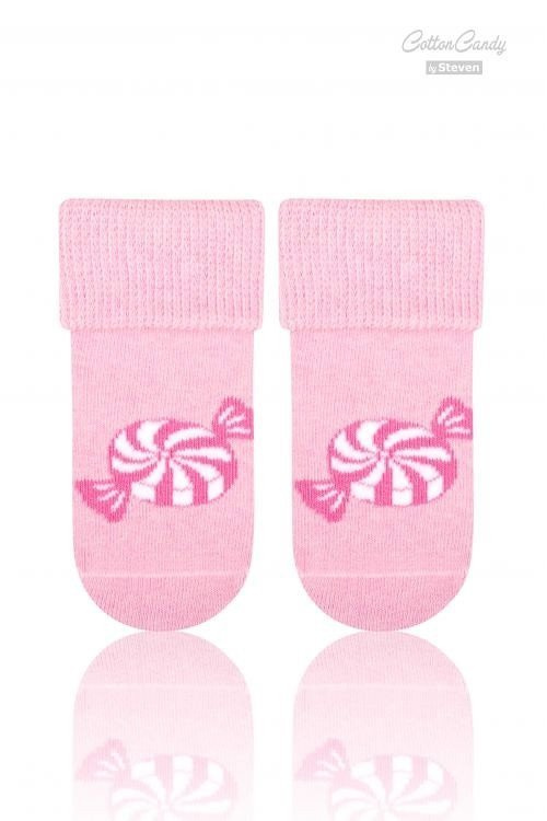 Art.156 Skarpety dziecięce Świąteczne Frotte Steven szary jasny melanż/renifer 002