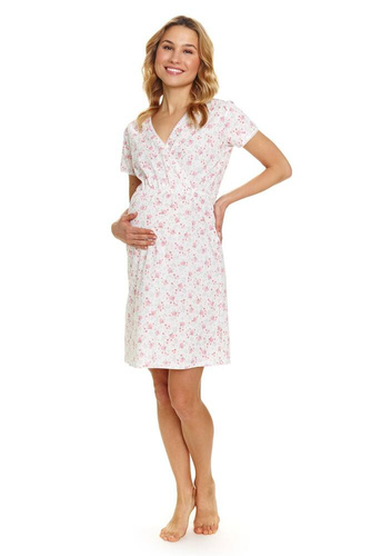 Koszula ciążowa i do karmienia 9394 Doctor Nap - rose flowers