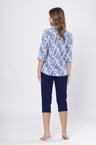 Piżama Ewlin 1661 Leveza – damska, bawełna, rękaw 3/4