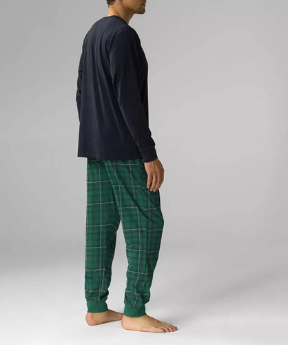 Piżama męska krótki rękaw,NMP-377 Atlantic- granatowy zielony