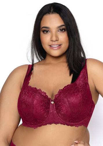 Biustonosz Usztywniany Big M-053/22 Carmela Mat - bordowy