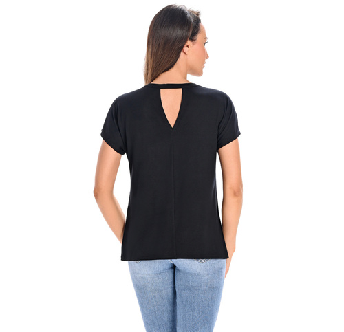 Bluzka damska bambusowa Cora Teyli - czarny