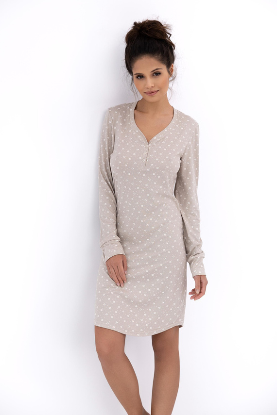 Koszula damska nocna Sensis Baylee – w kwiaty, długi rękaw