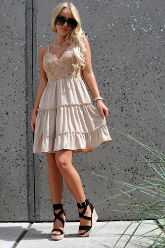 Sukienka damska Satrian Beige D53 Merribel 