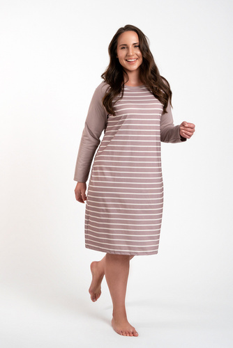 Koszula nocna damska Oda Italian Fashion - druk cappuccino