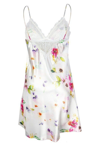 Halka satynowa Flowers  DKaren - DK-HA 10 biały