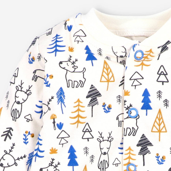 Pajacyk z bawełny organicznej Jelonki Nini druk