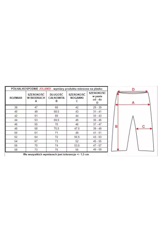 Półhalkospodnie damskie 86558 Jolandi Mewa czarny 