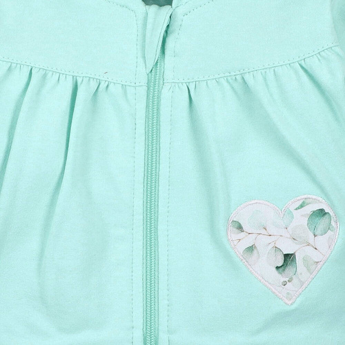 Bluza dresowa Aromatyczne listki Nini turkusowy