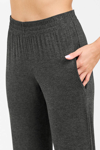 Komplet damski Akord krótki rękaw, długie spodnie Italian Fashion - ciemny melanż 