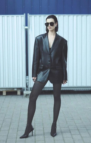 1236 Galia Rajstopy 80 den Gabriella czarne – wzorzyste, aksamitne, technologia 3D