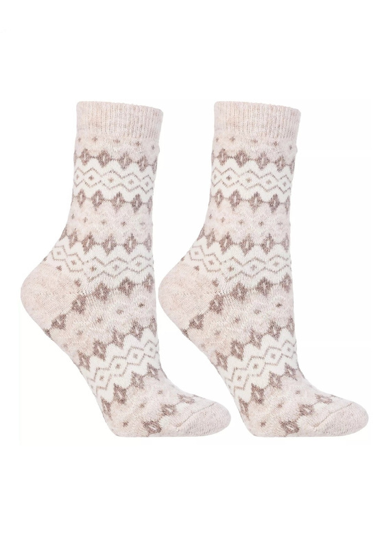 Skarpetki damskie Moraj CSW 800-003 – ciepłe, wzorzyste z dodatkiem wełny