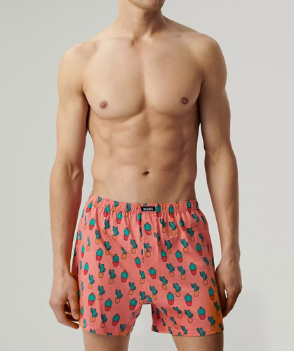 Bokserki męskie 2MBH-005 A'2 Atlantic -granatowy-koralowy