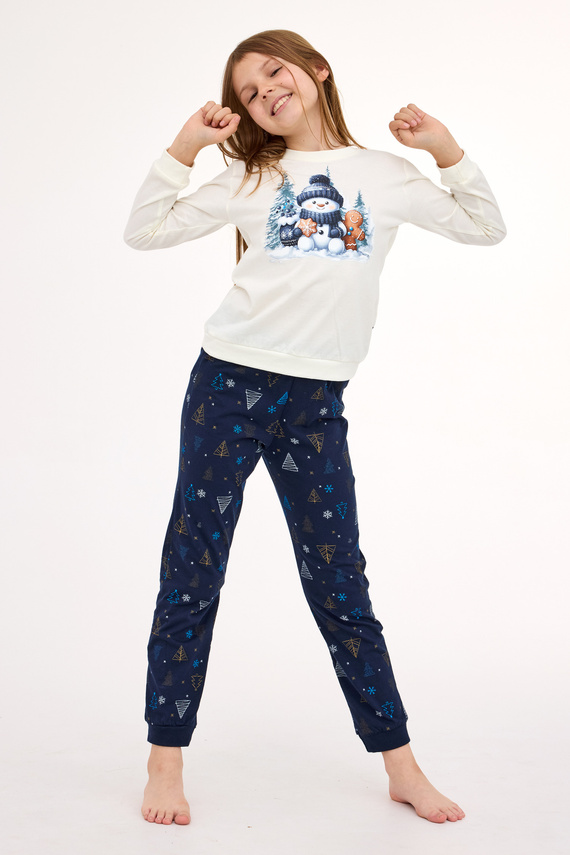 Cornette Snowy Day 977/189, 978/189 – piżama dziewczęca bawełniana | Zimowy styl i komfort