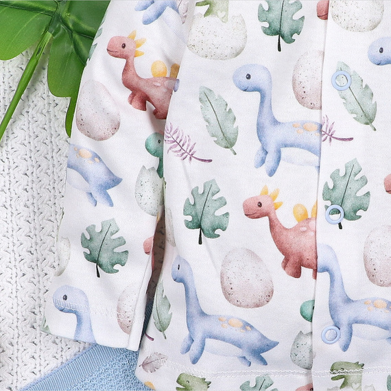 Nini Kaftanik Dino Explorer – organiczna bawełna, dla noworodka