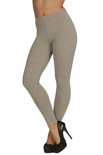 Legginsy długie 867 De Lafense - jasny melanż