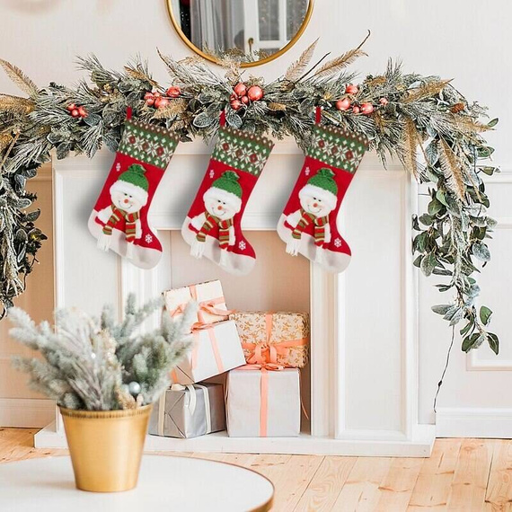 Skarpeta świąteczna but Snow 4 Eurofirany czerwony/zielony