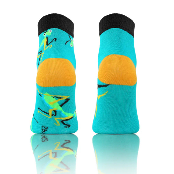 Konik polny Skarpety krótkie finest cotton dwie różne Sesto Senso turkusowy