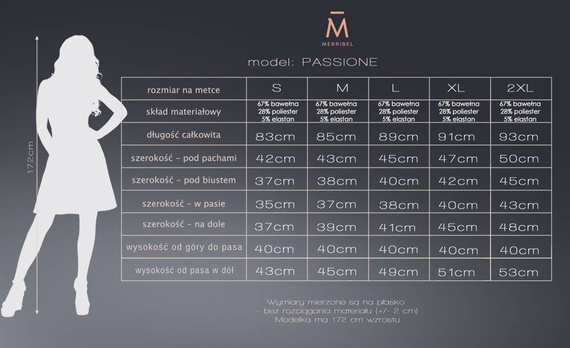 Sukienka damska Passione 90536 Merribel - black