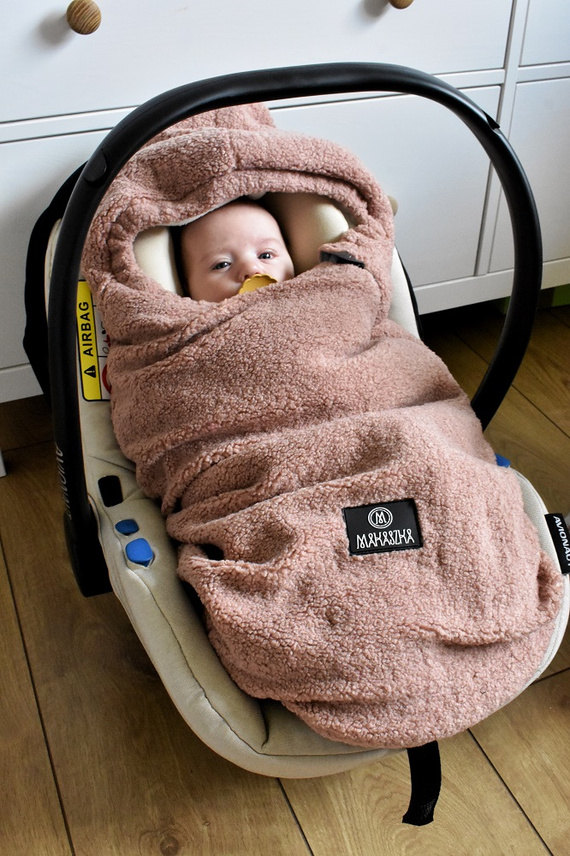 Śpiworek do wózka Alpaka Dusty Pink Makaszka