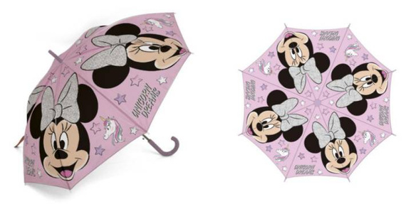 Parasolka dla dzieci Myszka Mini Minnie Mouse parasol Setino unicorn gwiazdki różowy