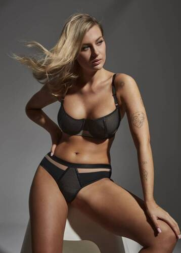 Biustonosz miękki 2351 Maxi Lupoline- czarny beżowy