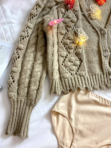 Figi wysokie 018 Sara De lafense - beżowy