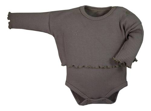 Body dla dziewczynki Guziczek Koala  - jasny brąz