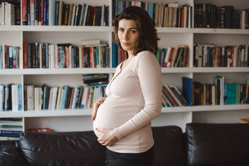 Bluzka ciążowa i do karmienia Tummy Milk&Love beżowy