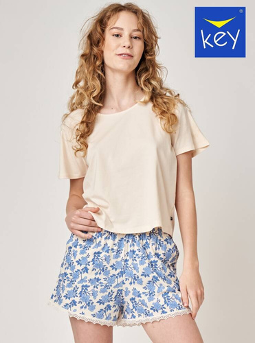 Piżama Damska LNS 569 Key kremowy
