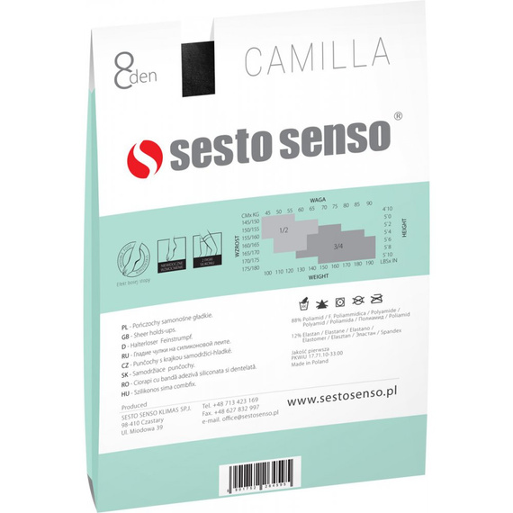 Camilla Pończochy samonośne 8 den Sesto Senso- antilope
