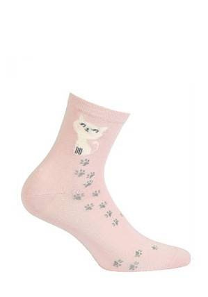 G84.01N Skarpety Damskie wzorowane  Gatta 766 white/lurex